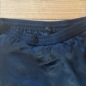 J. Crew Black silk Elastic-Waist Drawstring Pants Joggers 2